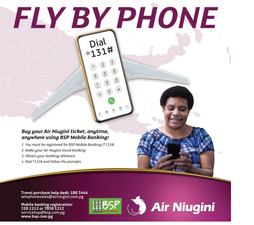 How To Buy Air Niugini Tickets Using Mobile Phone Banking